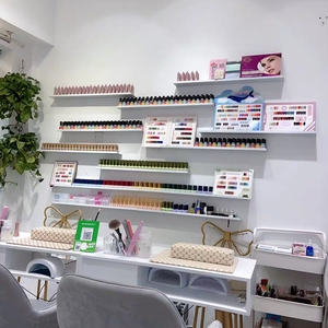 Présentoir mural en métal pour <span class=keywords><strong>salon</strong></span> de manucure avec suspension pour rangement de vernis à ongles, marque HUAYOU, origine Fujian - Product Image 4