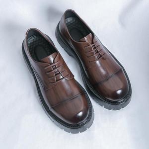 Men's British Style Classic Pu <b>Shoes</b> <b>Soft</b> Breathable Formal Business Wear for Summer Spring Slip-On Closure for Parties - Product Image 1
