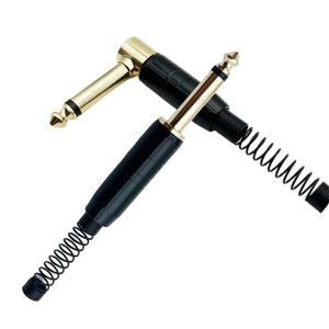 Connecteur audio-vidéo 6,35 mm à angle droit, 2 broches, plaqué or, pour microphone - Product Image 4