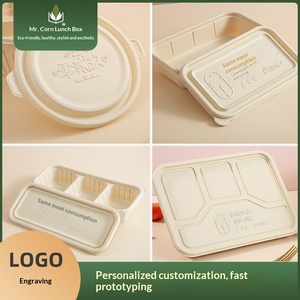 Ciotola Rotonda in Amido di Mais, Monouso, Adatta al Microonde, Biodegradabile, Contenitore per Alimenti per Noodles e Zuppe - Product Image 5