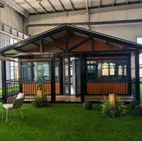 Maison préfabriquée modulaire mobile pliable à double aile, démontable, écologique, pour atelier d'artisanat