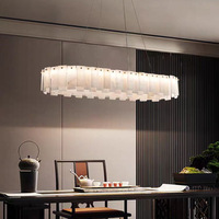 Lámpara Colgante Moderna LED 360 de Alabastro Español Natural de Lujo con Detalles en Cobre para Sala de Estar, Comedor y Dormitorio Meiliya con 2 Años de Garantía