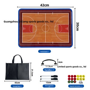 Tableau tactique de basketball imprimé bleu, double face, portable, effaçable, pour entraîneur - Product Image 2