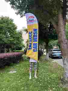 Open House Car Wash Wind Flying <b>Banner</b> Feather Flag Display Blank Beach Flags ISO9001 Quality 2.8m-5.5m Sizes Promotional Use - Product Image 3