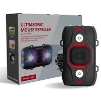 Répulsif à martres pour véhicules, design moderne, lumière stroboscopique LED, répulsif à souris intelligent à ultrasons, piles AA, batterie de voiture ou USB