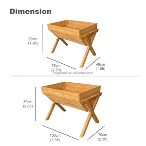 <span class=keywords><strong>Potager</strong></span> <span class=keywords><strong>surélevé</strong></span> en <span class=keywords><strong>bois</strong></span> de sapin massif <span class=keywords><strong>pour</strong></span> la plantation en extérieur de légumes, d'herbes et de fleurs - Product Image 2