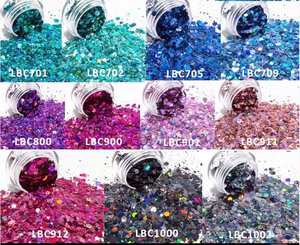 Poudre de paillettes holographiques réfléchissantes en vrac pour animaux de compagnie, hexagone, grosses paillettes, offre spéciale, <span class=keywords><strong>2023</strong></span> - Product Image 2