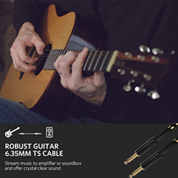 Câble professionnel de 6 pieds de 1/4 pouces pour Instrument de Base de guitare, câble de 6.35mm mâle à mâle Mono Jack TS