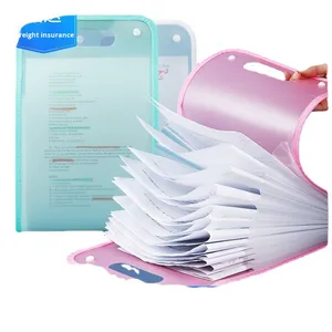 Portable Leather Accordion <strong>File</strong> <strong>Folder</strong> A4 Large Capacity Student Test <strong>Paper</strong> Receipt <strong>Document</strong> Bag 13-Layer Classification YL - Product Image 5