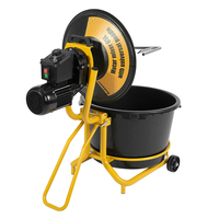 Station de mélange portable de haute qualité, seau en plastique de 65 L, station de mélange manuelle pour peinture, mortier, mélangeur à ciment à pales