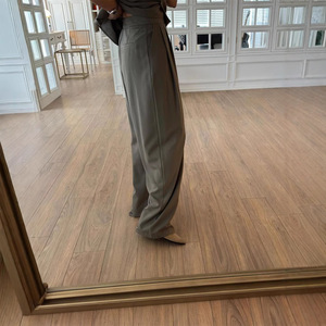 เสื้อกั๊ก2ชิ้นสำหรับผู้หญิงชุดสูทกางเกงเอวสูงเสื้อกั๊กดีไซน์คอวี - Product Image 4