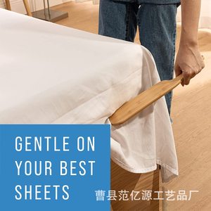 <b>Bamboo</b> Bed <b>Sheet</b> Gathering Tool Wood Grain Color Eco Friendly Bed <b>Sheet</b> Organizer For Home And Hotel Use - Product Image 4