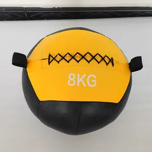 High Quality Fitness Waist Training Wall Balls Double Ears Solid Rubber Medicine Ball With Handle