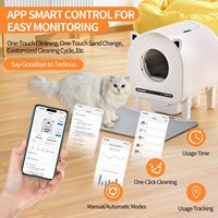 Fabrika Çıkışlı Akıllı Evcil Hayvan Ürünleri Chat elektronik kedi tuvaleti uygulaması uzaktan kumandalı güvenli sıkışma önleyici dayanıklı tasarım