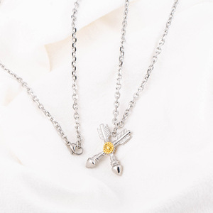 Collier pendentif flèche en acier inoxydable doré, bijou de mode pour homme, cadeau - Product Image 4