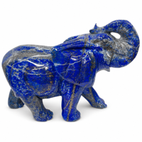 Vente en gros d'éléphants en cristal naturel, lapis-lazuli, jaspe océanique, œil de tigre jaune, sculptures sculptées à la main, figurines pour la décoration de la maison