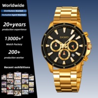 Reloj de Cuarzo para Hombre SKMEI 2295 con Función de Cronómetro, Correa de Acero Inoxidable, Caja de Aleación de Zinc, Resistente al Agua 30M, Reloj de Pulsera Ejecutivo