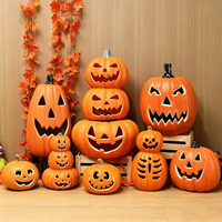 Nouvelles lanternes citrouille visage de fantôme d'Halloween style Instagram, lumineuses, portables, légères, articles décoratifs pour usage intérieur et extérieur