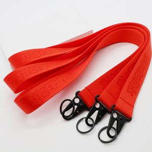 Heavy Duty Neck Strap Eagle Beak Hook Streetwear Brand Keychain Lanyard Custom Logo Debossed Jacquard Nylon Lanyards - Product Image 1