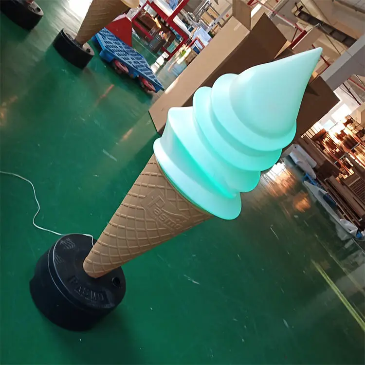 Açık 3D vakum şekillendirme işıklı dondurma dükkanı ön ışıklı işaret