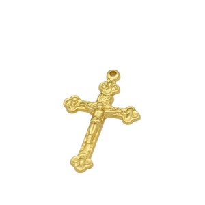 Retro crucifijo galvanizado Vaticano Rosario religioso DIY Jesús Cruz componente colgante VATICANO accesorios parte - Product Image 5