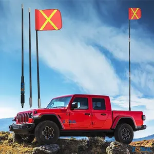4x4 voertuig waarschuwing vlag en lente quick release mount 3pcs truck mining zweep