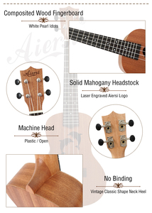 Aiersi อูคูเลเล่โลมาอูคูเลเล่ทำจากจีนขายส่งโลโก้ตามสั่งจากโรงงานขนาดเล็ก - Product Image 3