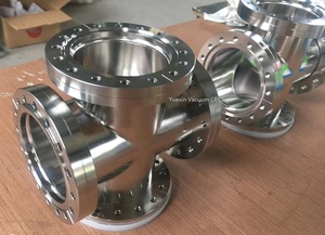 Chân Không Cao CF Mặt Bích Thép Không Gỉ 3 Way <span class=keywords><strong>Tee</strong></span> 4 Way Cross - Product Image 3