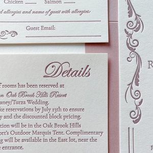 Элегантные пригласительные на свадьбу из текстурированной бумаги с тиснением и конвертами для торжеств, банкетов и свадебных церемоний. - Product Image 4