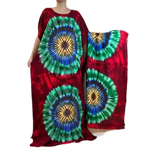 Klaar Voor Schip Groothandel Rayon Katoen Prints Abaya Plus Big Size Mode Afrikaanse Vrouw Design Jurk