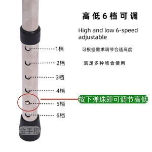 Stainless Steel Walking Aid Height Adjustable <b>Folding</b> <b>Walker</b> For Elderly Rehabilitation Outdoor Use - Product Image 5