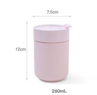 Tasse en céramique Porter de 280ml 10oz au design moderne avec manchon protecteur en silicone Tasse à emporter réutilisable pour café ou thé multicolore