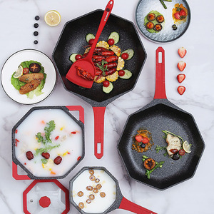 Sanière — ensemble d'ustensiles de cuisine en Aluminium moulé sous pression, 7 pièces, couleur rouge, vente en gros - Product Image 2