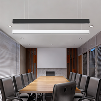 Prix d'usine, luminaire linéaire LED encastré en surface IP20 PC 48W pour salon, bureau, intérieur