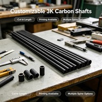 Flèches en carbone 3K, diamètre intérieur 6,2 mm, spine 250-600, rectitude ±0,003'', 32 pouces, flèches en carbone pur pour compétition de tir à l'arc