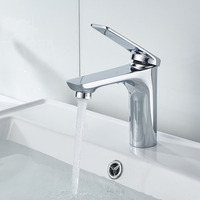 Momali économique moderne mitigeur avec eau chaude et froide robinet de lavabo en laiton avec 5 ans de garantie de qualité mitigeur d'évier