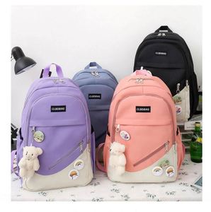 Girls' Geometric Korean Style 20-36L <b>Large</b> Capacity Eco-friendly Durable Zipper <b>Backpack</b> for High <b>School</b> & Primary Students - Product Image 4