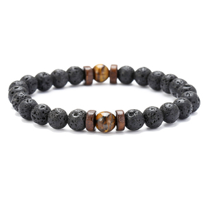 <span class=keywords><strong>Bracelet</strong></span> Homme Perles de Pierre de Lune Naturelle Vente en Gros Usine Bijoux Bouddha Tibétain Pulseras Bracelets Perlés Homme en Pierre de Lave - Product Image 5