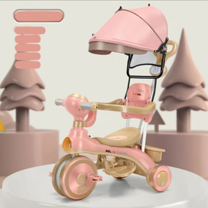 Vente flash Vélo Nouvelle mode Tricycles pour enfants <span class=keywords><strong>de</strong></span> 2 à <span class=keywords><strong>6</strong></span> ans avec auvent et poignée <span class=keywords><strong>de</strong></span> poussée <span class=keywords><strong>Tricycle</strong></span> pour enfants Bébé - Product Image 5