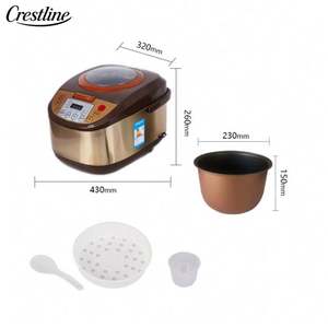 Cuociriso Elettrico Multifunzione di Lusso Portatile con Alloggiamento Dorato e Funzione Slow Cooker - Product Image 5