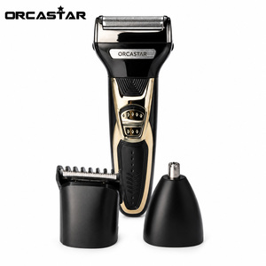 ערכת גילוח חשמלית מקצועית רב תכליתית 3 ב-1 של ORCASTAR עם מכונת גילוח לאף ולאוזניים למספרות - Product Image 3