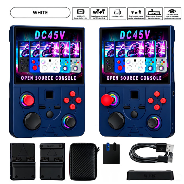 2026 DC45V Retro Handheld Gaming Console 4.5Inch HD IPS Screen Upgraded Version Support 30+ Emulators Portable Video Game Player