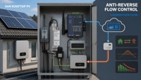 Compteur d'énergie intelligent monophasé LoRaWAN EM115-Mod-WL sur rail DIN 100A RS485 Modbus AMR certifié CE avec affichage numérique automatique