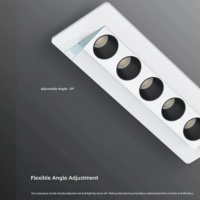 Spot encastré LED moderne à grille, angle réglable, anti-éblouissement, boîtier en aluminium pour chambre, salon, couloir, éclairage d'ambiance