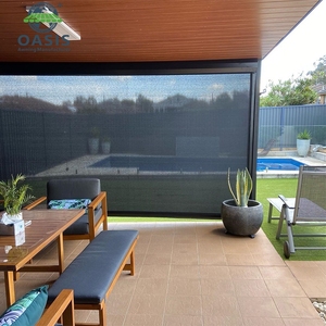 التحكم عن بعد ضوء تصفية داخلي في الهواء الطلق الكهربائية البريدي المسار الخصوصية ظلال نافذة يمكن طيها ولفها للمنزل العريشة الباحة - Product Image 3