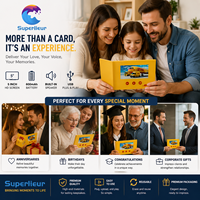 Tarjeta de Felicitación Premium con Pantalla LCD IPS de 5 Pulgadas, Resolución 800x480, Reproductor MP4/MP3 de Audio y Video para Bodas de Lujo
