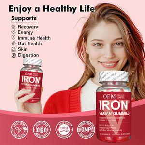 Premium Iron Vegan Gummies 60 Gummies pembuat darah Energi & dukungan kekebalan tubuh suplemen diet - Product Image 5