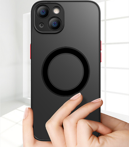 Étui de téléphone de charge sans fil magnétique mat de luxe pour téléphone <span class=keywords><strong>Samsung</strong></span> S25 S24 S23 A17 A15 couverture transparente - Product Image 3