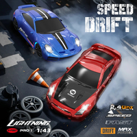 Voiture télécommandée RC 1:43 à proportionnalisation intégrale 4x4 avec gyroscope, conduite professionnelle, drift, course haute vitesse 2.4G, jouet pour garçon