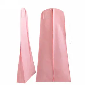现货粉色防尘套透气礼服包定制标志耐用折叠礼服礼服包女式舞会婚纱